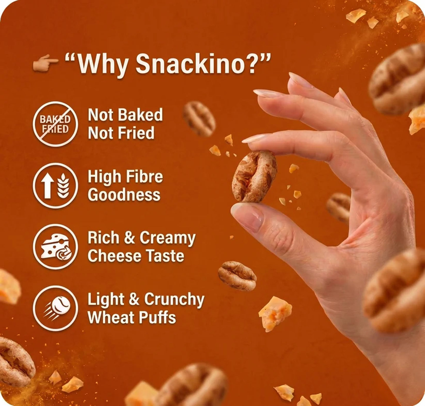 Assorted Wheat Puff Pack of 3