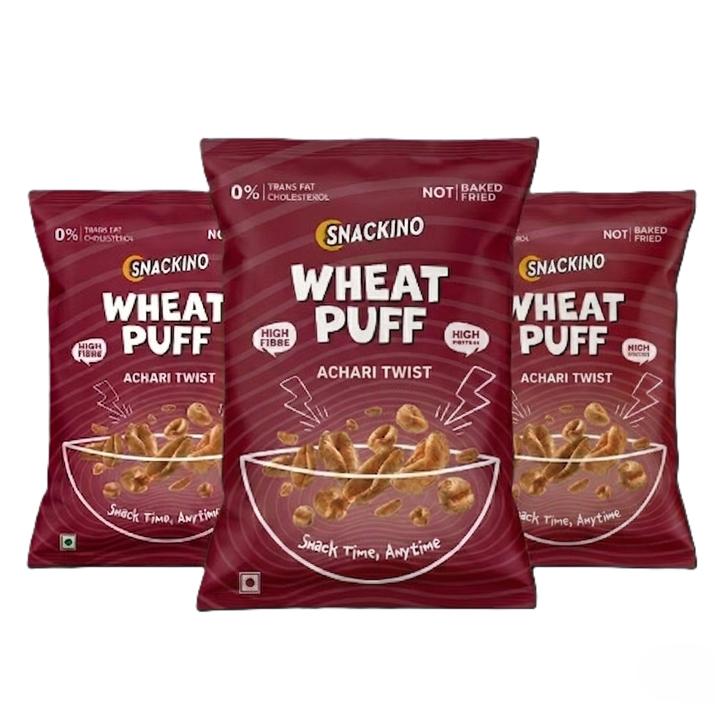 Achari Twist Wheat Puff Pack of 3