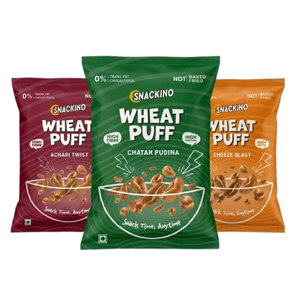 Assorted Wheat Puff Pack of 3